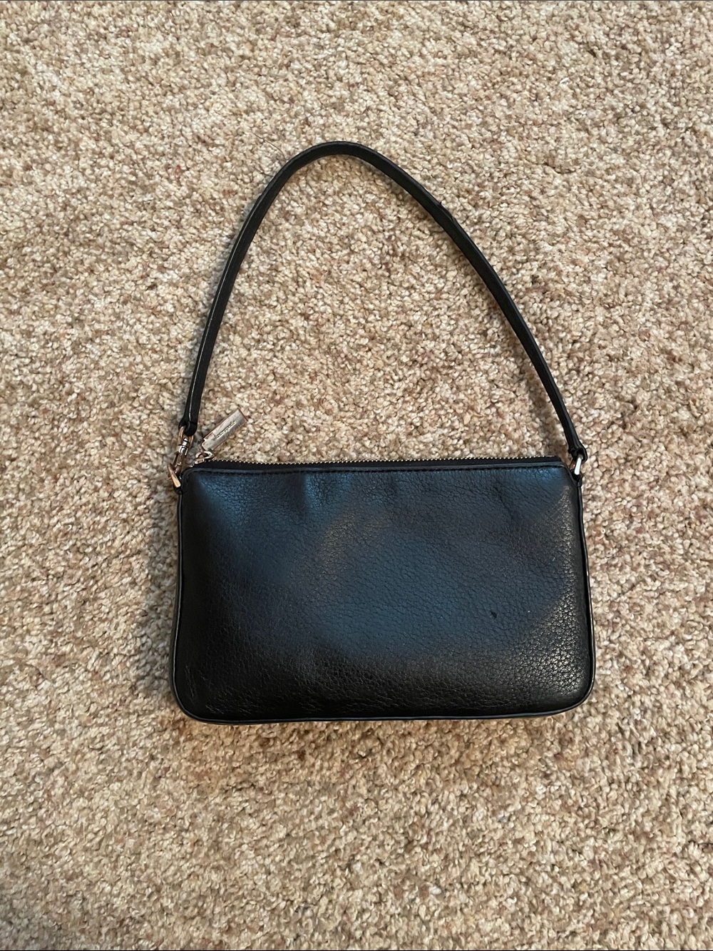kate spade Black Leather Mini Shoulder Bag with Front Zip - Picture 2 of 2